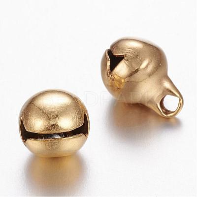 Ion Plating(IP) 304 Stainless Steel Bell Charms UNKW-N0001-03G-1