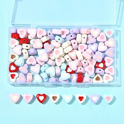100Pcs Opaque Acrylic Beads OACR-FS0002-48-1