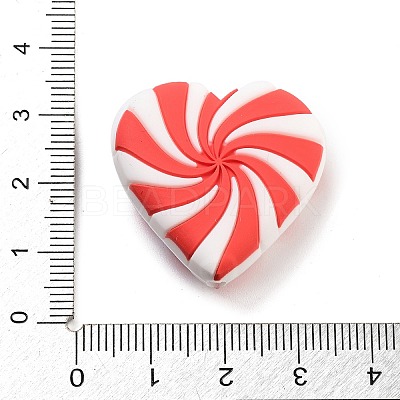 Heart Food Grade Eco-Friendly Silicone Focal Beads SIL-K004-09A-1