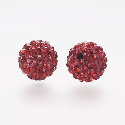 Polymer Clay Rhinestone Beads X-RB-K050-10mm-C22-1