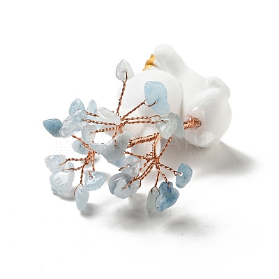 Natural Aquamarine Tree Display Decorations DJEW-E007-01RC-02-1