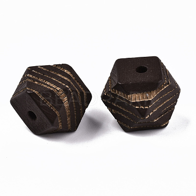 Painted Natural Wood Beads WOOD-T021-52C-02-1