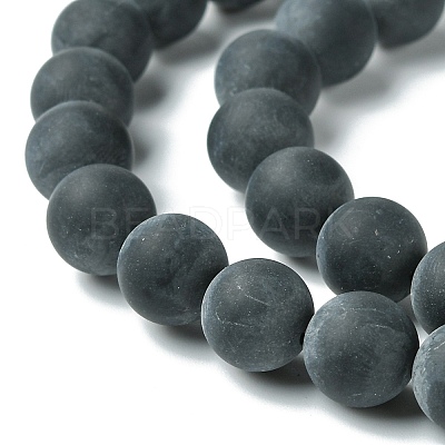Grade A Natural Black Agate Beads Strands LS-G447-5-1