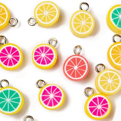 125Pcs 5 Style Handmade Polymer Clay Charms CLAY-LS0001-02-1