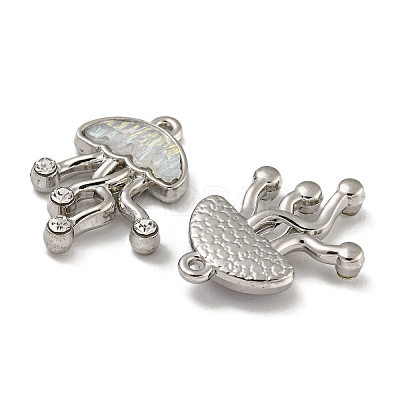 Rack Plating Alloy Rhinestone Pendants PALLOY-F312-05P-1