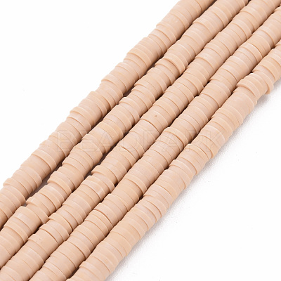 Handmade Polymer Clay Bead Strands X-CLAY-T002-4mm-66-1