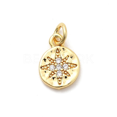 Brass Micro Pave Cubic Zirconia Pendants KK-Z135-05G-04-1