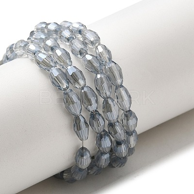 Electroplate Glass Beads Strands EGLA-J013-4X6mm-F33-1