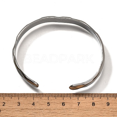 Non-Tarnish 304 Stainless Steel Cuff Bangles BJEW-K267-03P-1