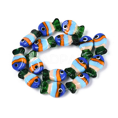 Handmade Lampwork Beads Strands LAMP-N036-15C-1