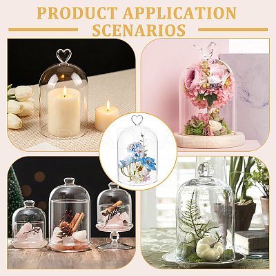 Heart Arch Glass Dome Cover DIY-WH0933-20F-1
