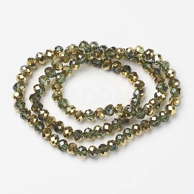 Electroplate Transparent Glass Beads Strands EGLA-A034-T3mm-O09-1