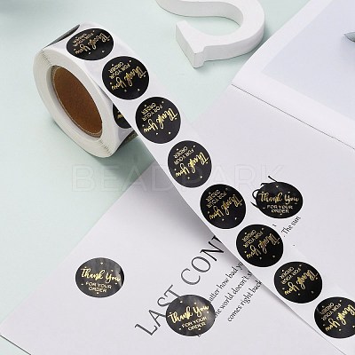 1 Inch Thank You Adhesive Label Stickers DIY-J002-C02-1