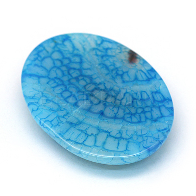Oval Dyed Natural Crackle Agate Cabochons X-G-R349-30x40-01-1