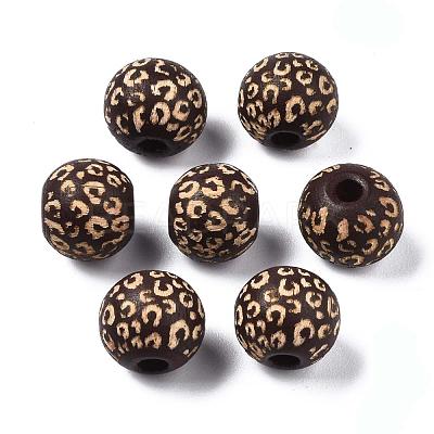 Painted Natural Wood Beads X-WOOD-T021-53A-02-1