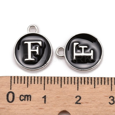 Platinum Plated Alloy Charms X-ENAM-S118-02F-P-1
