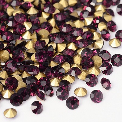 Back Plated Grade A Diamond Glass Pointed Rhinestone RGLA-SS16-016-1