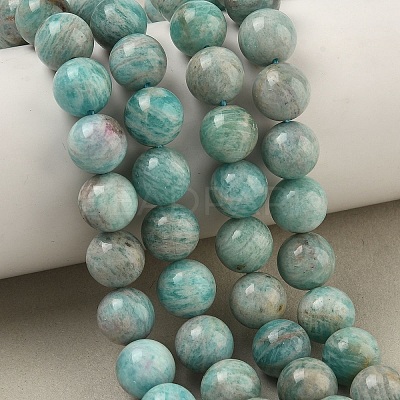 Natural Amazonite Beads Strands G-K068-03-10mm-01-1