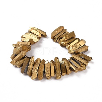 Natural Quartz Crystal Points Beads Strands G-K181-B15-1