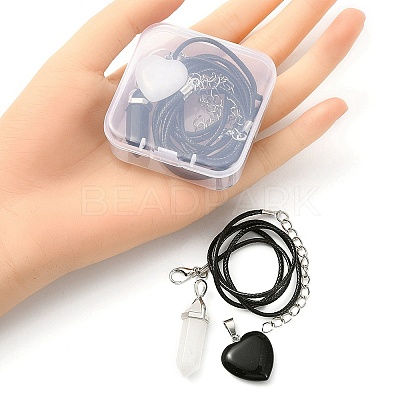 DIY Stone Pendant Necklace Making Kit DIY-YW0007-14-1