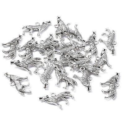 Tibetan Style Alloy Howling Wolf Pendants LS-LF1753Y-NF-1