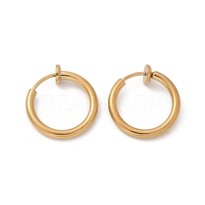 Ion Plating(IP) 304 Stainless Steel Clip-on Earrings X-EJEW-M218-03B-G-1