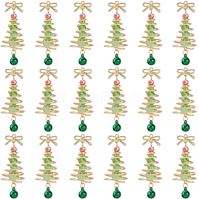 20Pcs Glass & Alloy Pendants FIND-SC0020-37-1