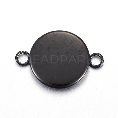 Stainless Steel Cabochon Connector Settings X-STAS-L211-04B-B-1