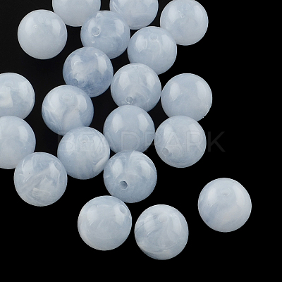 Round Imitation Gemstone Acrylic Beads OACR-R029-8mm-31-1