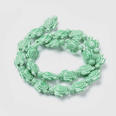 Handmade Porcelain Beads Strands LAMP-G140-02A-1