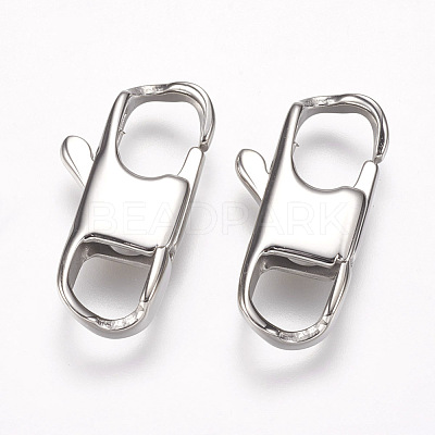 Tarnish Resistant 304 Stainless Steel Lobster Claw Clasps STAS-O114-056C-P-1