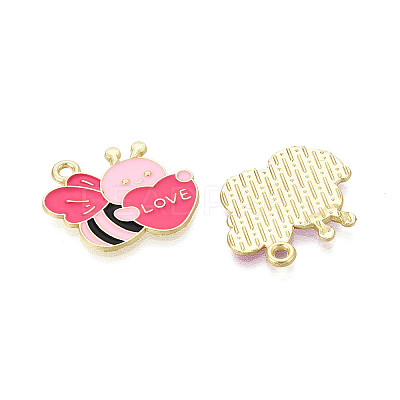 Valentine's Day Alloy Enamel Pendants ENAM-T023-13B-1