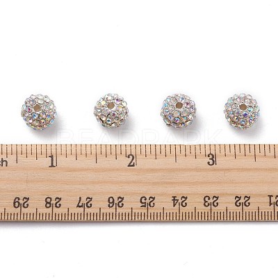 Alloy Rhinestone Beads X-RB-A034-10mm-A28S-1