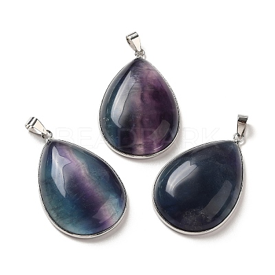 Natural Fluorite Pendants G-H285-04P-1
