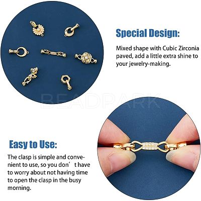 10 Sets 10 Styles Fold Over Clasp Sets FIND-FH0005-45-1