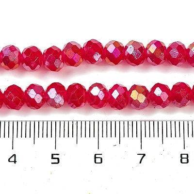 Baking Electroplate Glass Beads Strands X-DGLA-A039-J6MM-B21-1