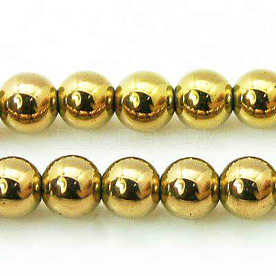 Non-magnetic Synthetic Hematite Beads Strands X-G-G091-8mm-1-1