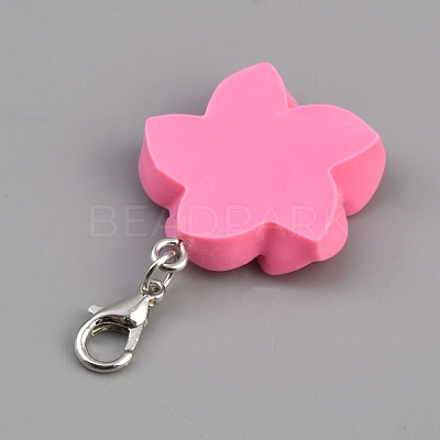 Resin Flower Pendant Decoration HJEW-WH0042-143A-1