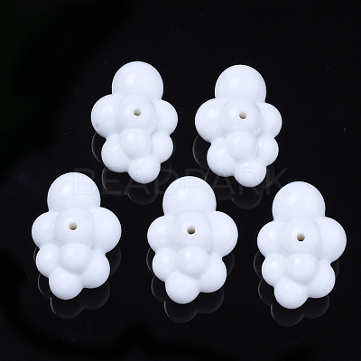 Opaque Acrylic Beads X-OACR-N130-020A-B01-1
