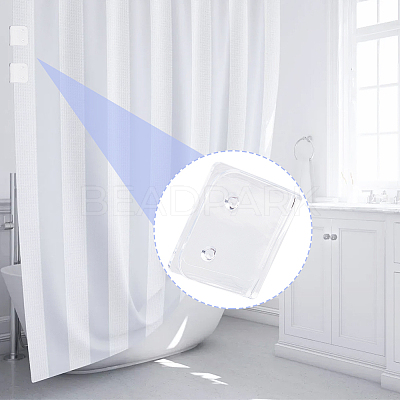 5 Sets Self Adhesive ABS Plastic Shower Curtain Clips DIY-CN0003-12-1