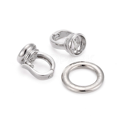 Brass Fold Over Clasps KK-F0297-23-NR-1