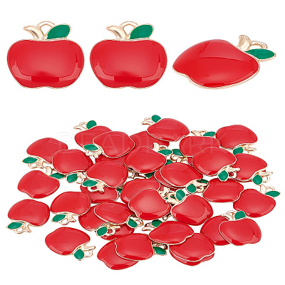40Pcs Alloy Enamel Pendants ENAM-LP0001-03-1