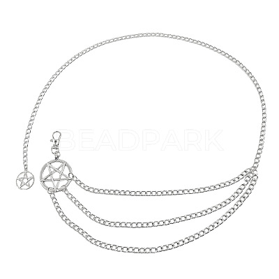 Alloy Pentagram Tassel Sexy Body Chains FS-WG0F340-01-1