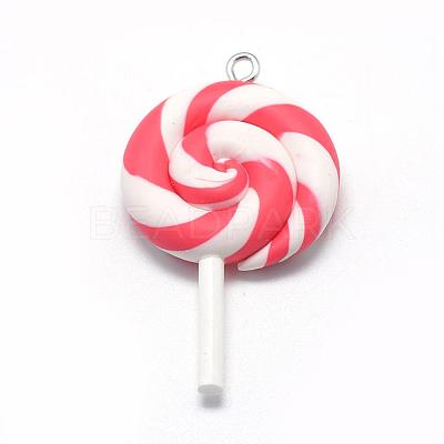 Handmade Polymer Clay Big Pendants CLAY-Q240-007B-1