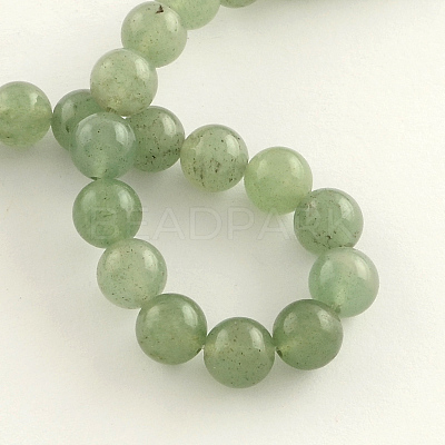 Natural Gemstone Green Aventurine Round Bead Strands X-G-R265-4mm-1