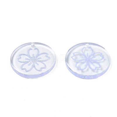 Transparent Resin Pendants RESI-N030-004D-1