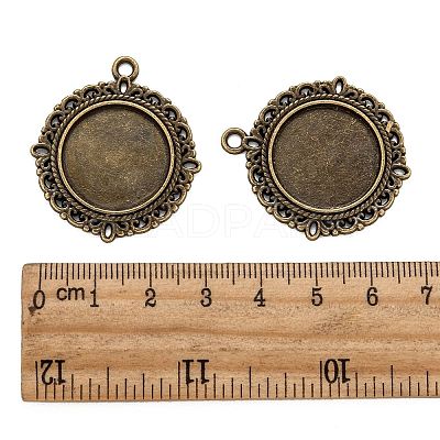 Tibetan Style Alloy Pendant Cabochon Settings TIBE-T003-08AB-NR-1