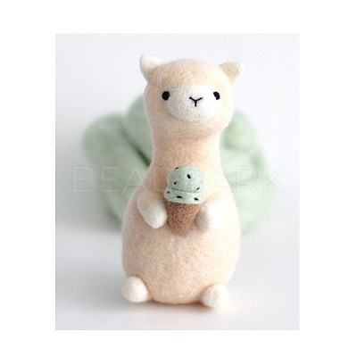 Alpaca Wool Felt Needle Felting Kit with Instructions DOLL-PW0004-04A-1