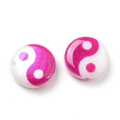 Printed Natural Freshwater Shell Beads SHEL-R129-07A-04-1