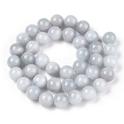 Natural Dyed Yellow Jade Beads Strands G-R271-12mm-YXS18-01-1